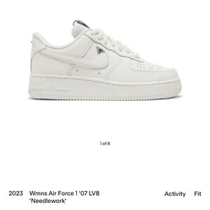 Wmns Air Force 1 '07 LV8 'Needlework' Size 7.5 - Like New